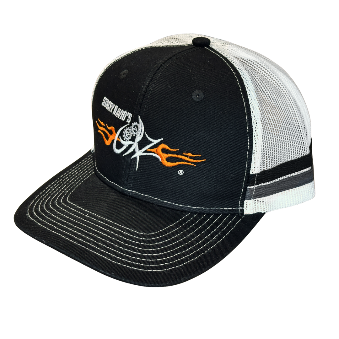 Gearz Striped Mesh Back Snapback Trucker Cap